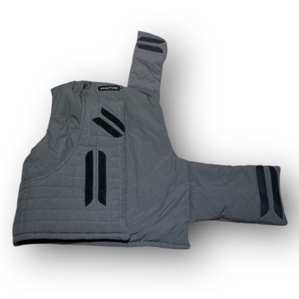 Grouture Gray Padded Puffer Vest Size Small Unisex Excellent Condition MSRP $295 - Picture 2 of 4